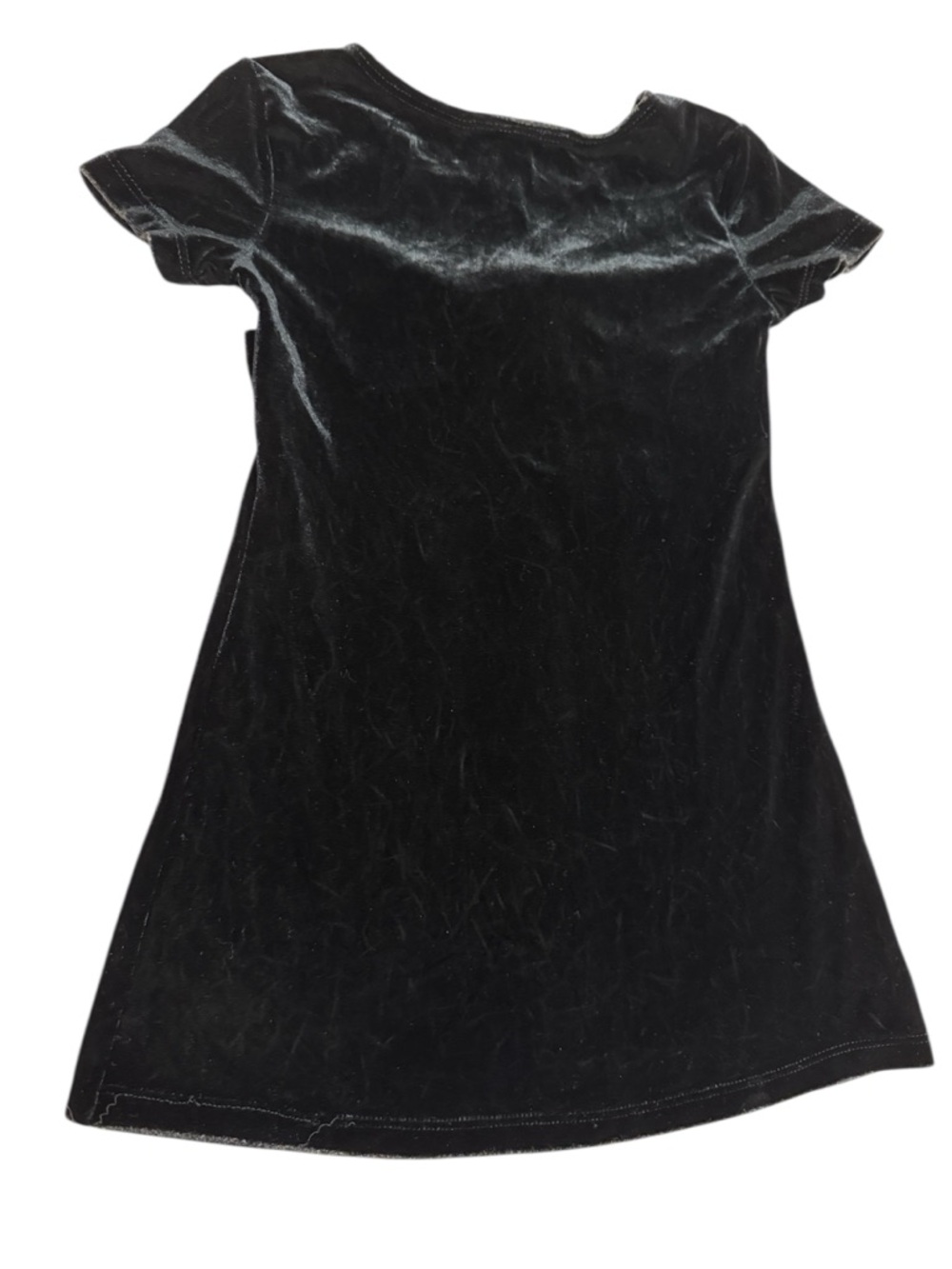 Vintage Rampage Girls 4 Black Velvet Bow Front Short Sleeve Mini Dress 90’s 00’s - Picture 6 of 9